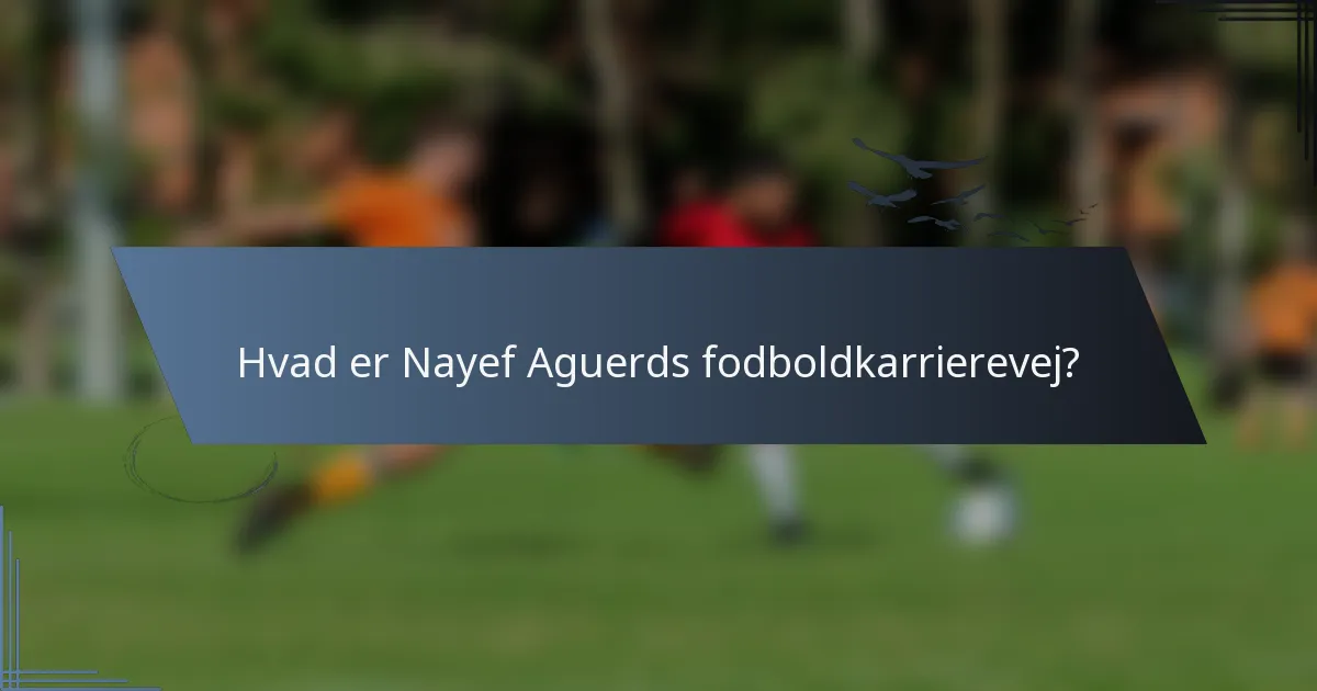 Hvad er Nayef Aguerds fodboldkarrierevej?