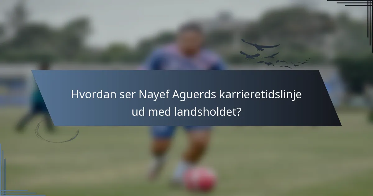 Hvordan ser Nayef Aguerds karrieretidslinje ud med landsholdet?